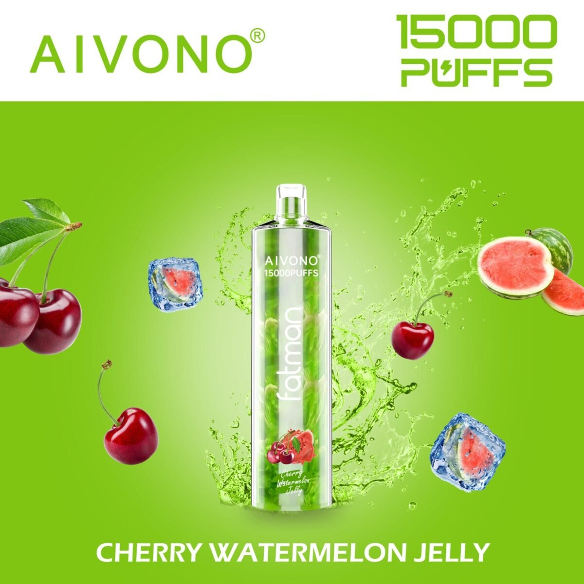 Alternative view of Aivono Fatman Shisha 15000 Puffs | 0%-5% nicotine, 24mL, bulk disposable vape