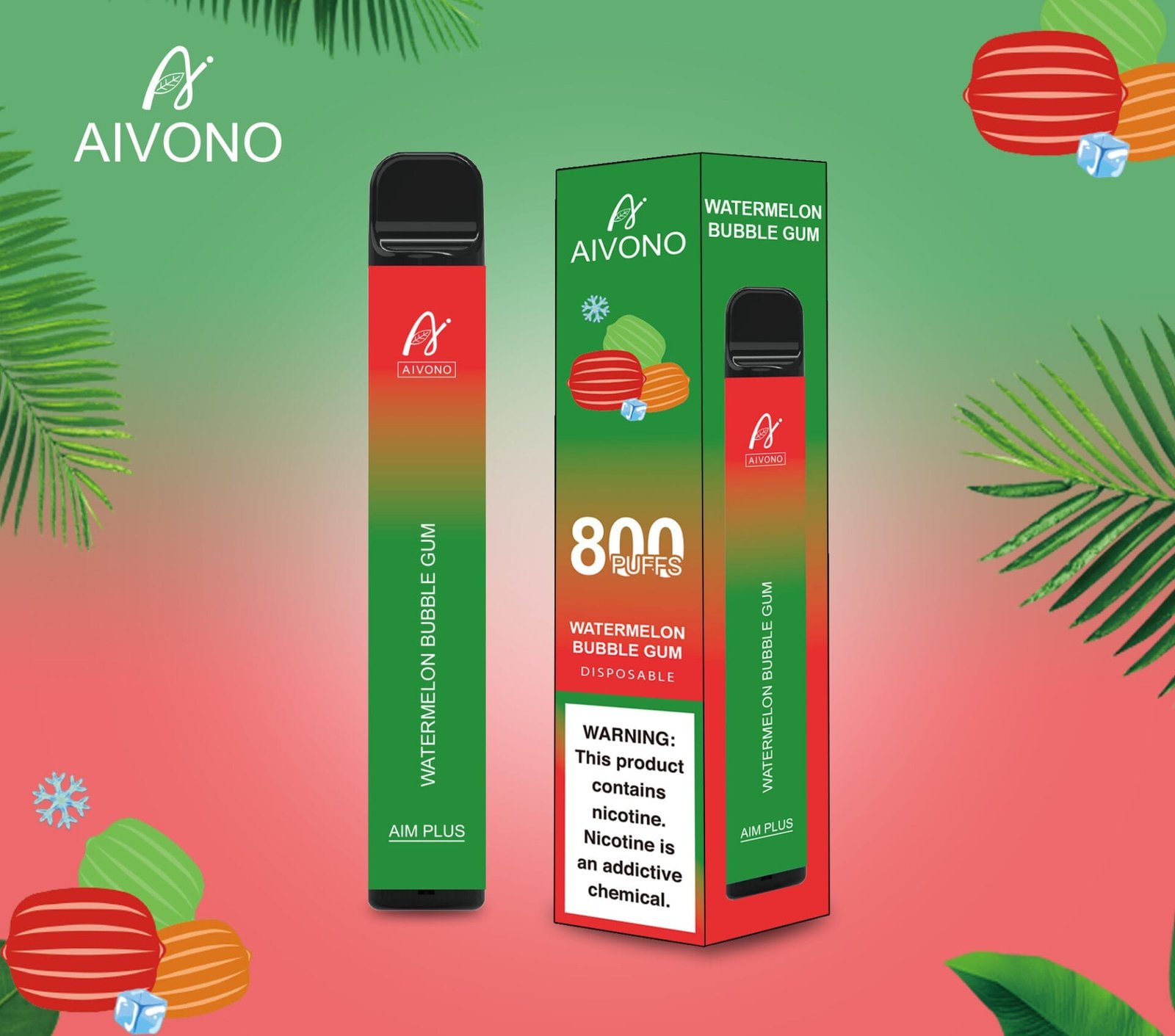 Aivono AIM Plus 800 Puffs | 0%-5% nicotine, 3.2mL, 550mAh, TPD certified, bulk disposable vape - Image 23