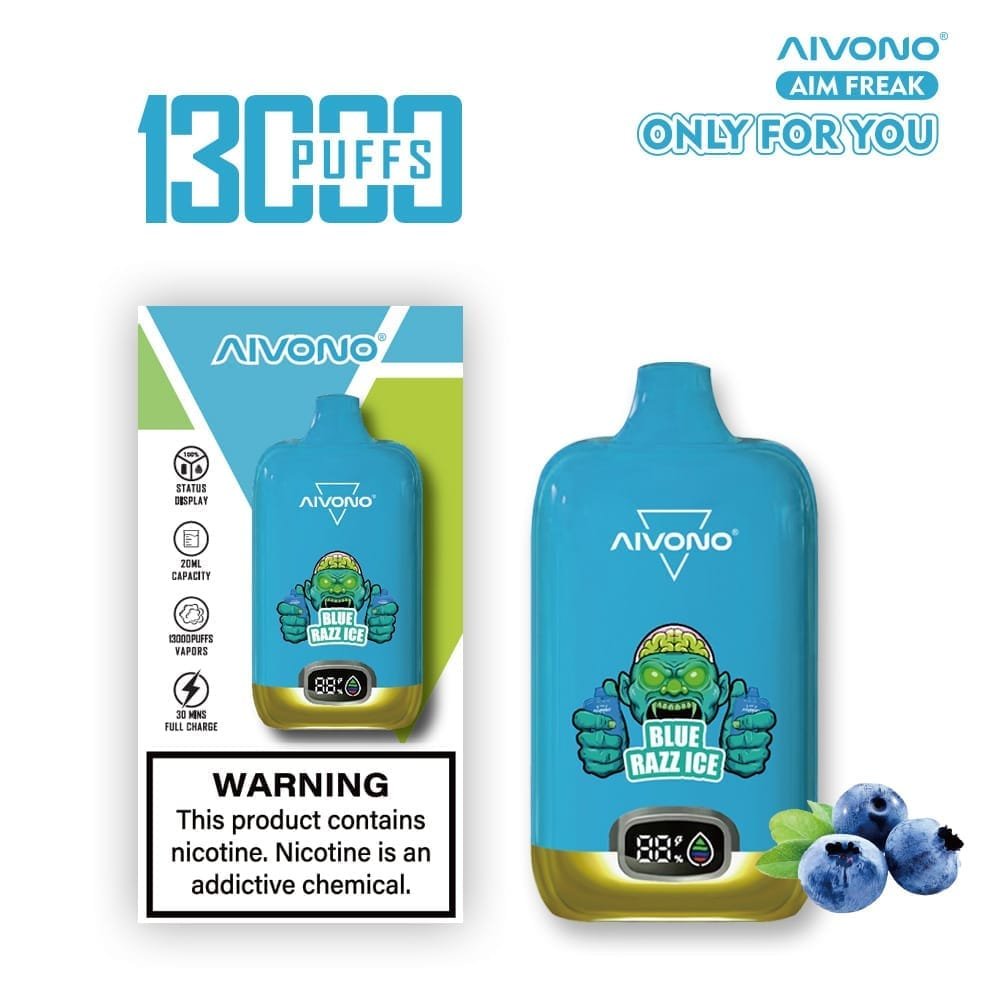 AIVONO AIM FREAK 13000 Puffs | 0%-5% nicotine, 20mL, LCD display, bulk disposable vape – Bild 12