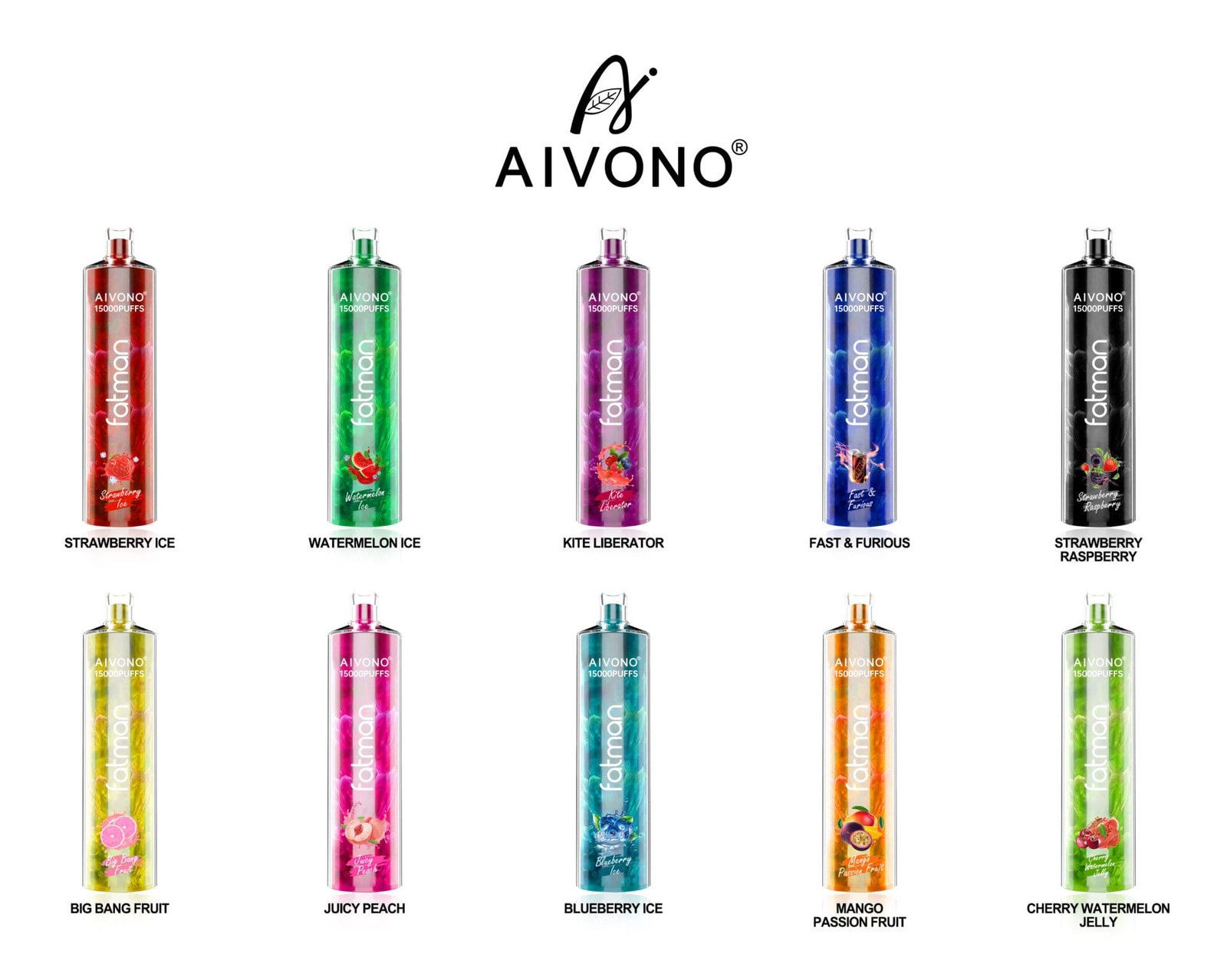 Aivono Fatman Shisha 15000 Puffs | 0%-5% nicotine, 24mL, bulk disposable vape - Image 12