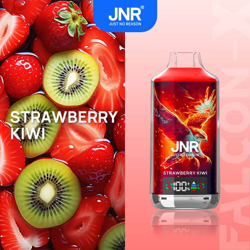 JNR 18k Puffs Strawberry Kiwi Disposable Vape, 18000 Puffs Fruit Flavor E-Cigarette