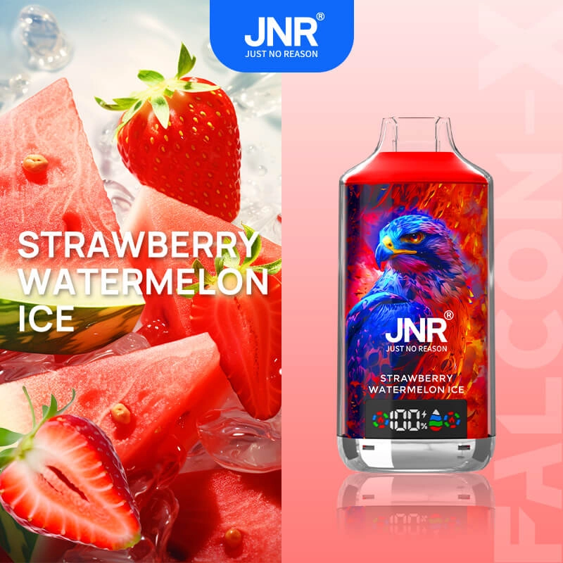 JNR Falcon-X 18k Puffs Strawberry Watermelon Ice, Refreshing Disposable Vape with 950mAh Battery