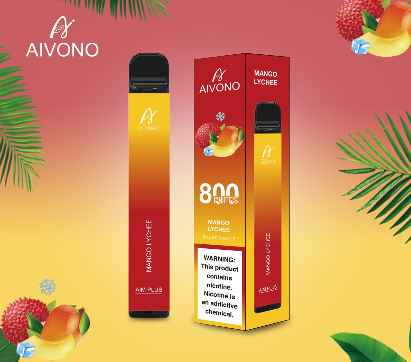 Aivono AIM Plus 800 Puffs | 0%-5% nicotine, 3.2mL, 550mAh, TPD certified, bulk disposable vape - Image 22