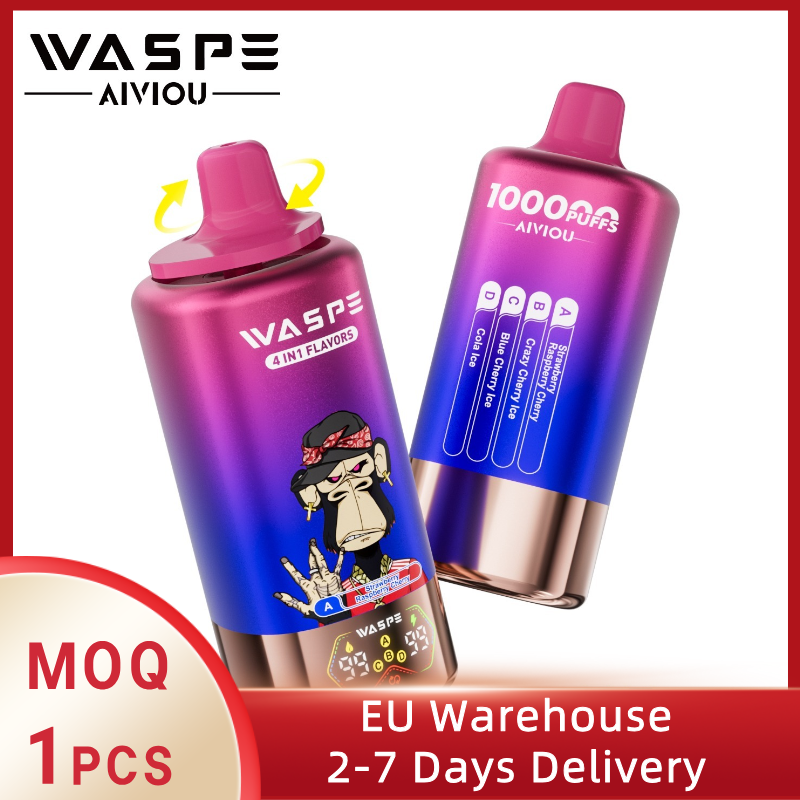 WASPE 4-in-1 100000 Puffs | multi-flavor disposable vape with led display 💨 (1 piece trial pack available)
