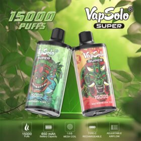 Vapsolo Super 15000 Puffs | 2%-5% nicotine, 25mL, 4-level airflow, bulk vape