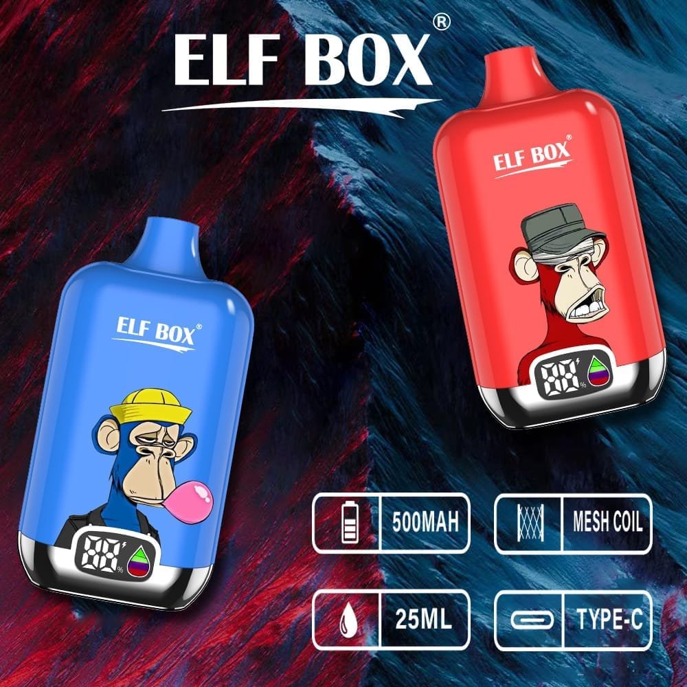 ELF BOX Digital 12000 Puffs | 0%-5% nicotine, bulk disposable vape