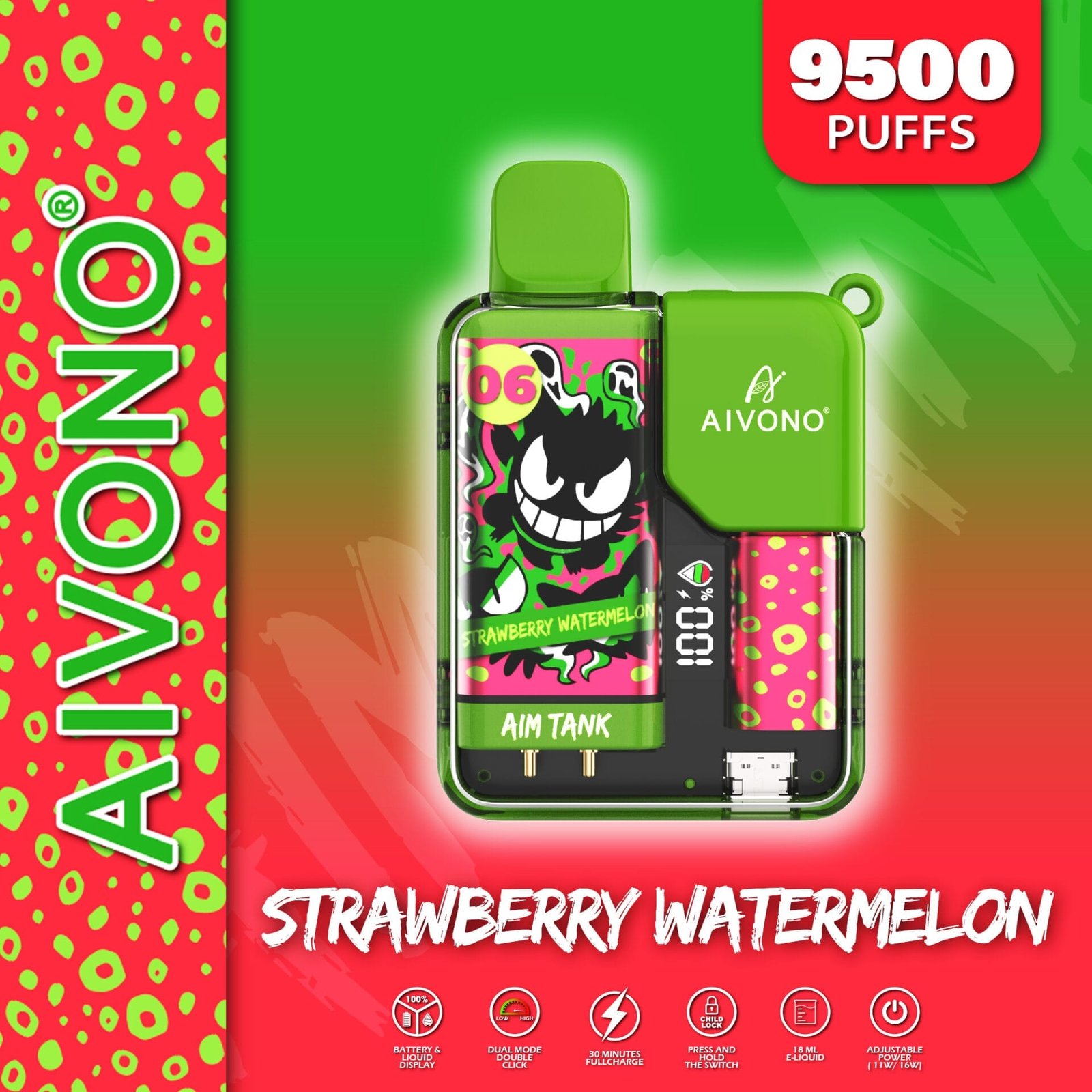 AIVONO AIM TANK 9500 Puffs | 0% to 5% nicotine bulk buy wholesale - Image 15