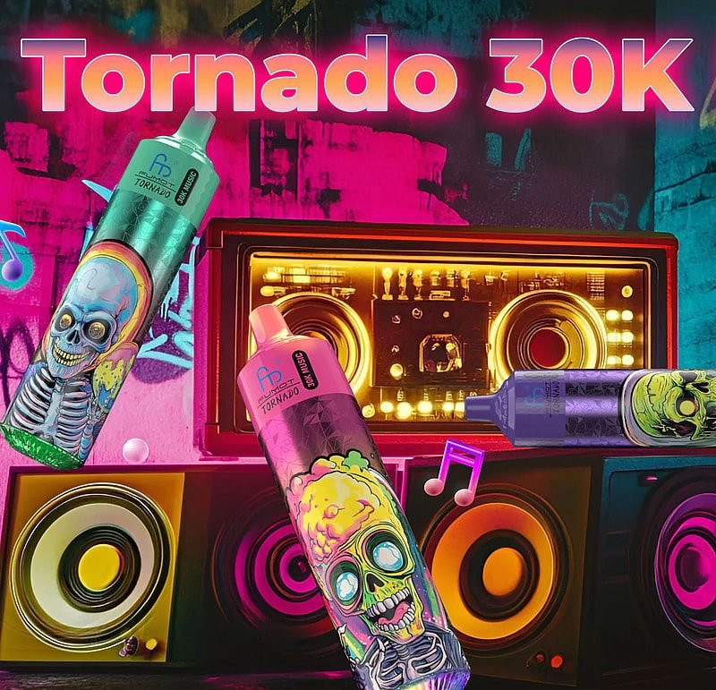 Fumot RandM Tornado 30000 Puffs | music-reactive lights, mesh coil, rechargeable bulk disposable vape