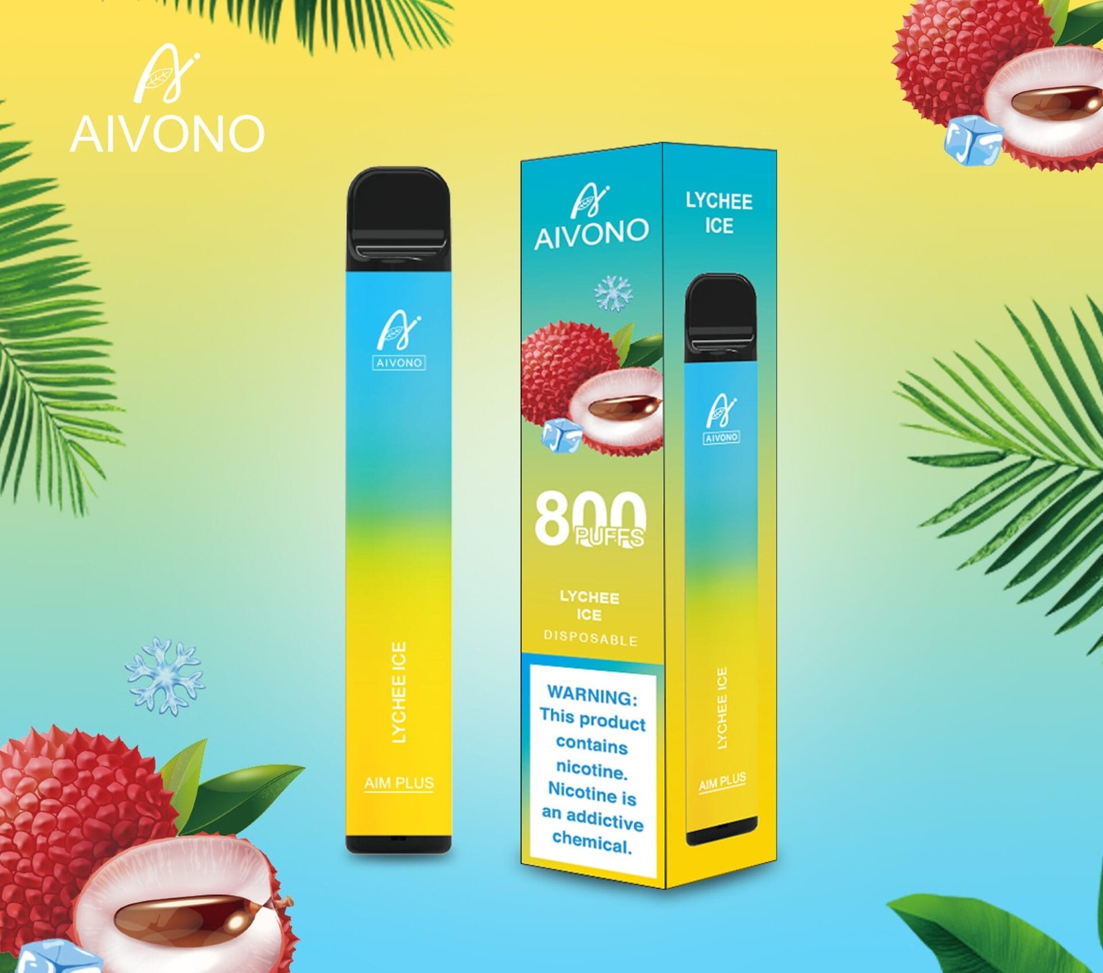 Aivono AIM Plus 800 Puffs | 0%-5% nicotine, 3.2mL, 550mAh, TPD certified, bulk disposable vape - Image 20