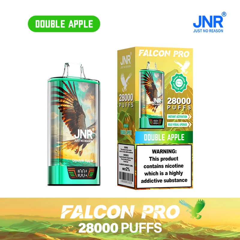 JNR Falcon Pro 28000 Puffs Disposable Vape Double Apple Flavor, JNR 28k Puffs Vape EU Wholesale