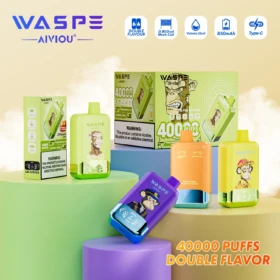 WASPE 40K Double Flavor Disposable Vape - 40000 Puffs Dual Mesh Coil Type-C Rechargeable | Vapeuni