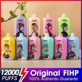 FIHP 12000 Puffs | 2%-5% nicotine, 20mL, LED display, bulk disposable vape
