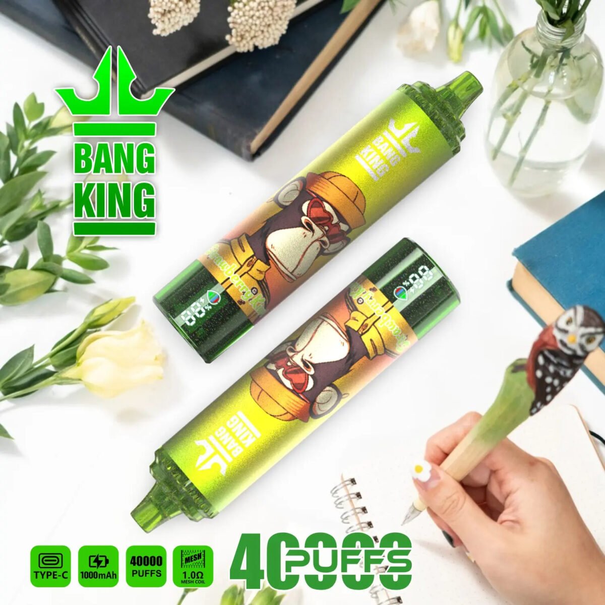 Alternative view of Bang King Tornado Fire 40000 Puffs | adjustable airflow & 35ml e-liquid bulk disposable vape