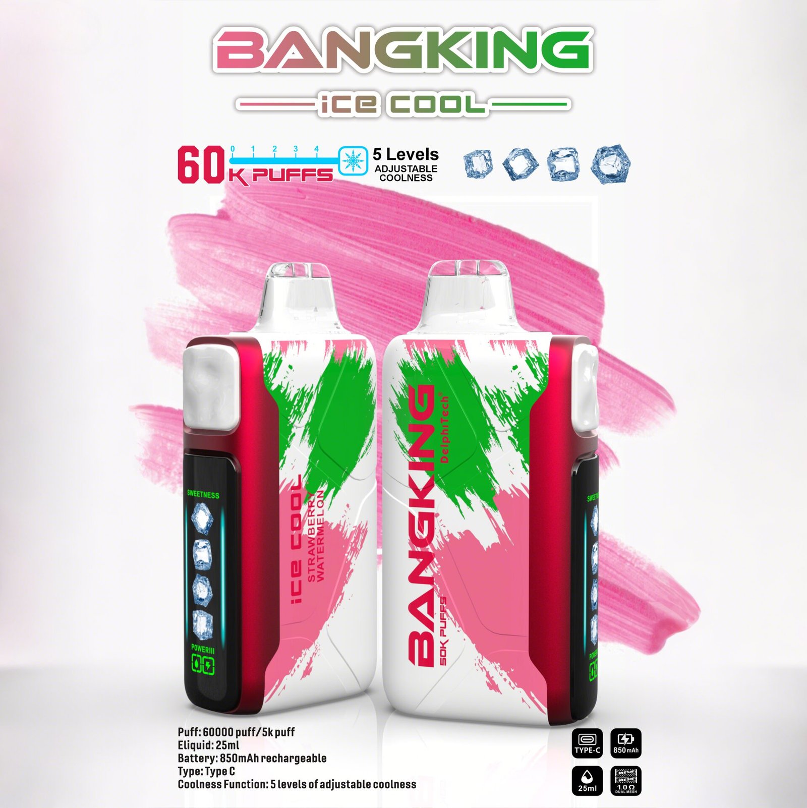 Bang King Ice Cool 60K | 60,000 puffs disposable vape with adjustable coolness - Image 7