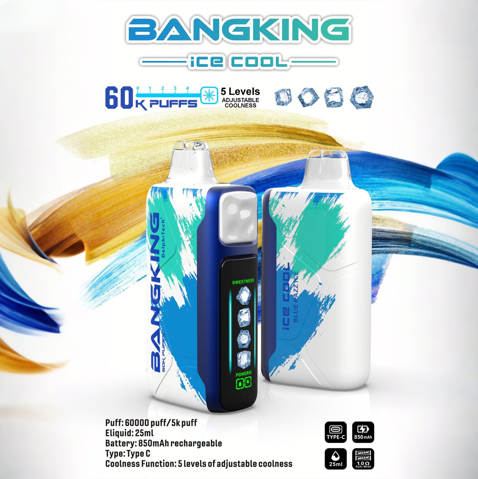Bang King Ice Cool 60K | 60,000 puffs disposable vape with adjustable coolness - Image 6