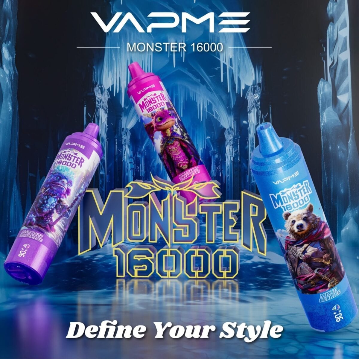 VAPME MONSTER 16000 Puffs | 2%-5% nicotine, bulk disposable vape