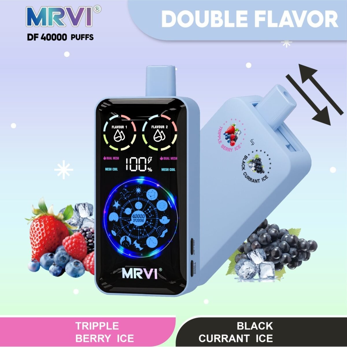 Alternative view of MRVI DF 40000 Puffs | double flavor, 40ml e-liquid disposable vape bulk wholesale