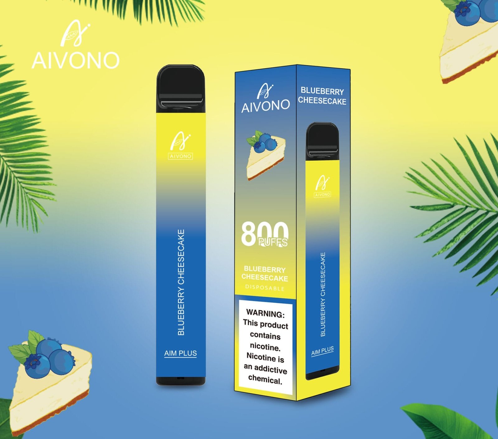 Aivono AIM Plus 800 Puffs | 0%-5% nicotine, 3.2mL, 550mAh, TPD certified, bulk disposable vape - Image 15