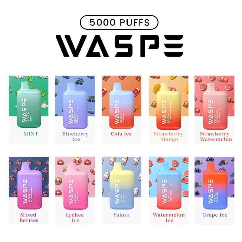 WASPE 5000 Puffs | 13mL, 0%-5% nicotine, bulk disposable vape - Image 4