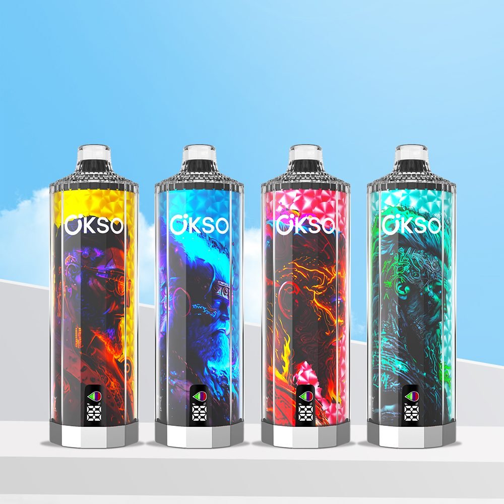 OKSO Shisha Hookah Mega 50000 Puffs | triple mesh coil, 40mL, LED display, adjustable airflow, bulk disposable vape – Bild 5