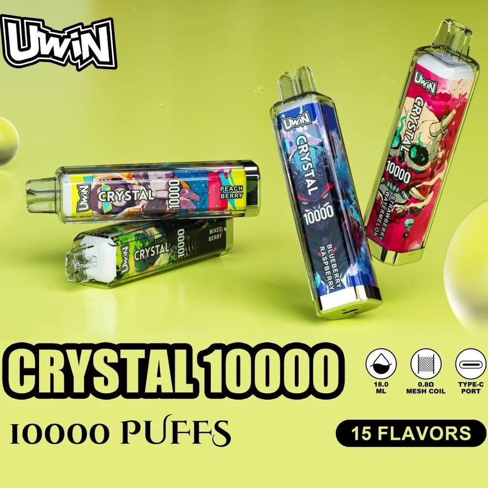 Uwin Crystal 10000 Puffs | 0-5% nicotine disposable vape wholesale bulk