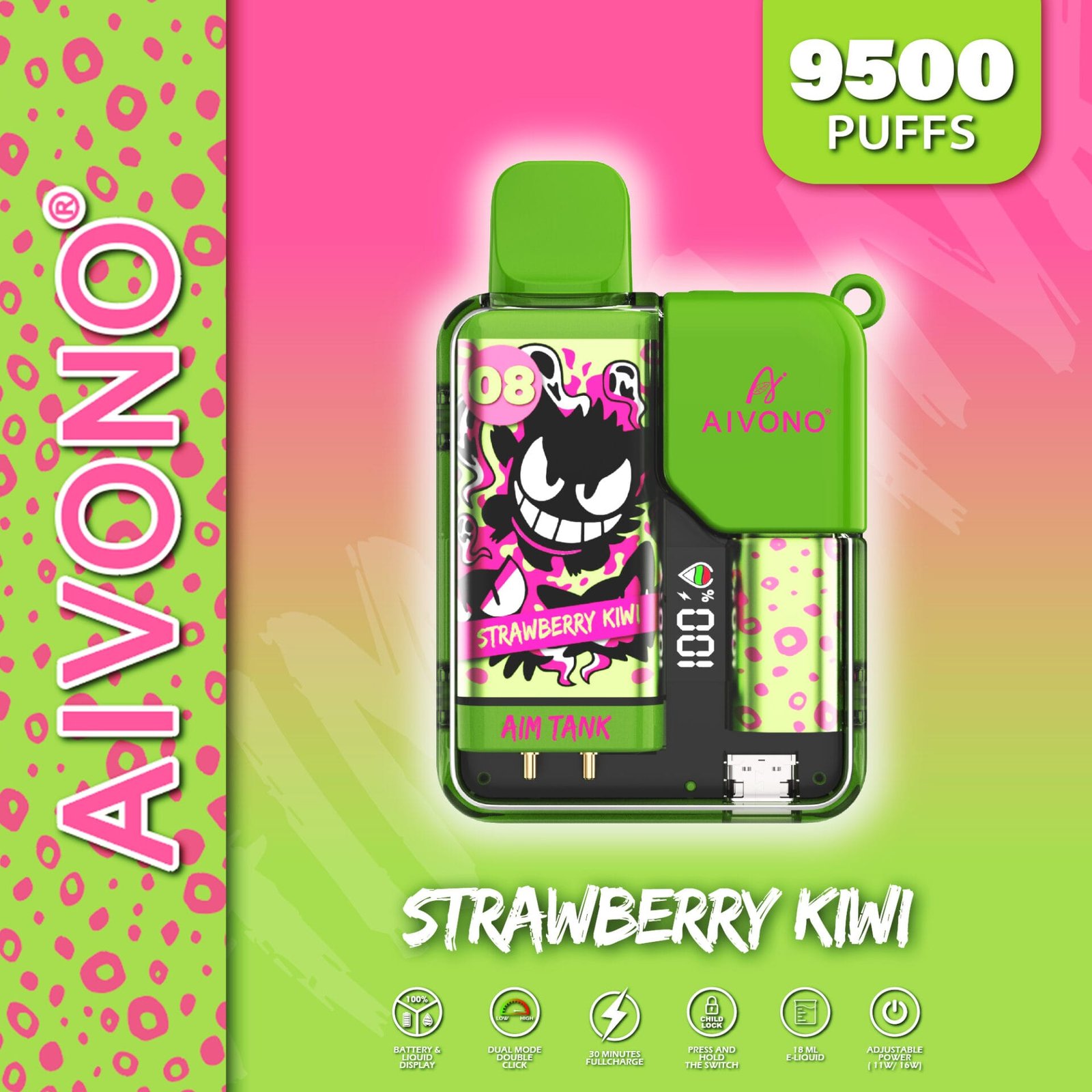 AIVONO AIM TANK 9500 Puffs | 0% to 5% nicotine bulk buy wholesale - Image 9