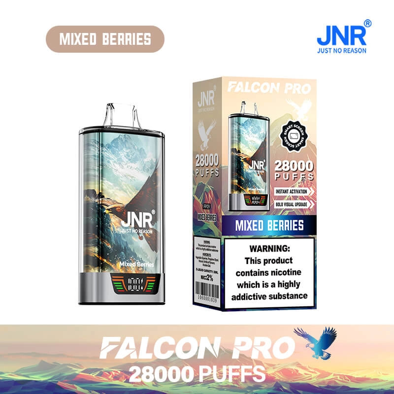 JNR Falcon Pro 28000 Puffs Disposable Vape Mixed Berries Flavor, JNR 28k Puffs Vape EU Wholesale