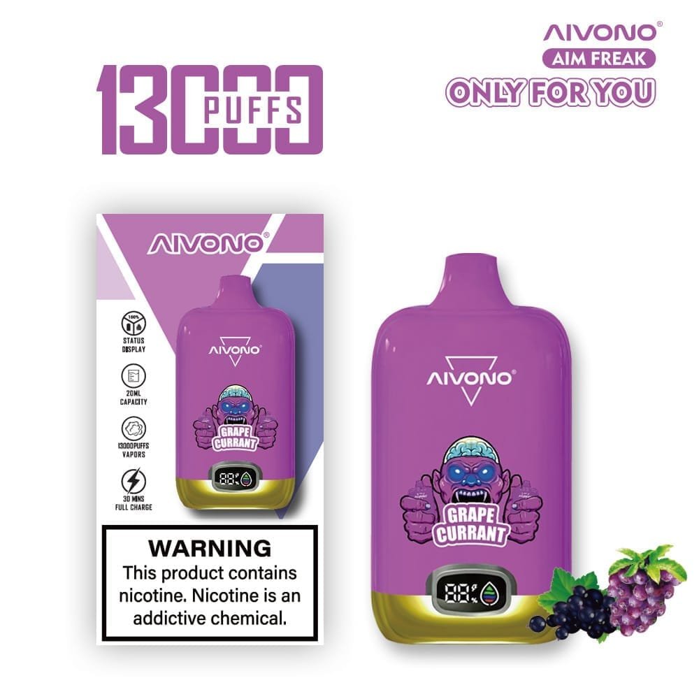 AIVONO AIM FREAK 13000 Puffs | 0%-5% nicotine, 20mL, LCD display, bulk disposable vape – Bild 4