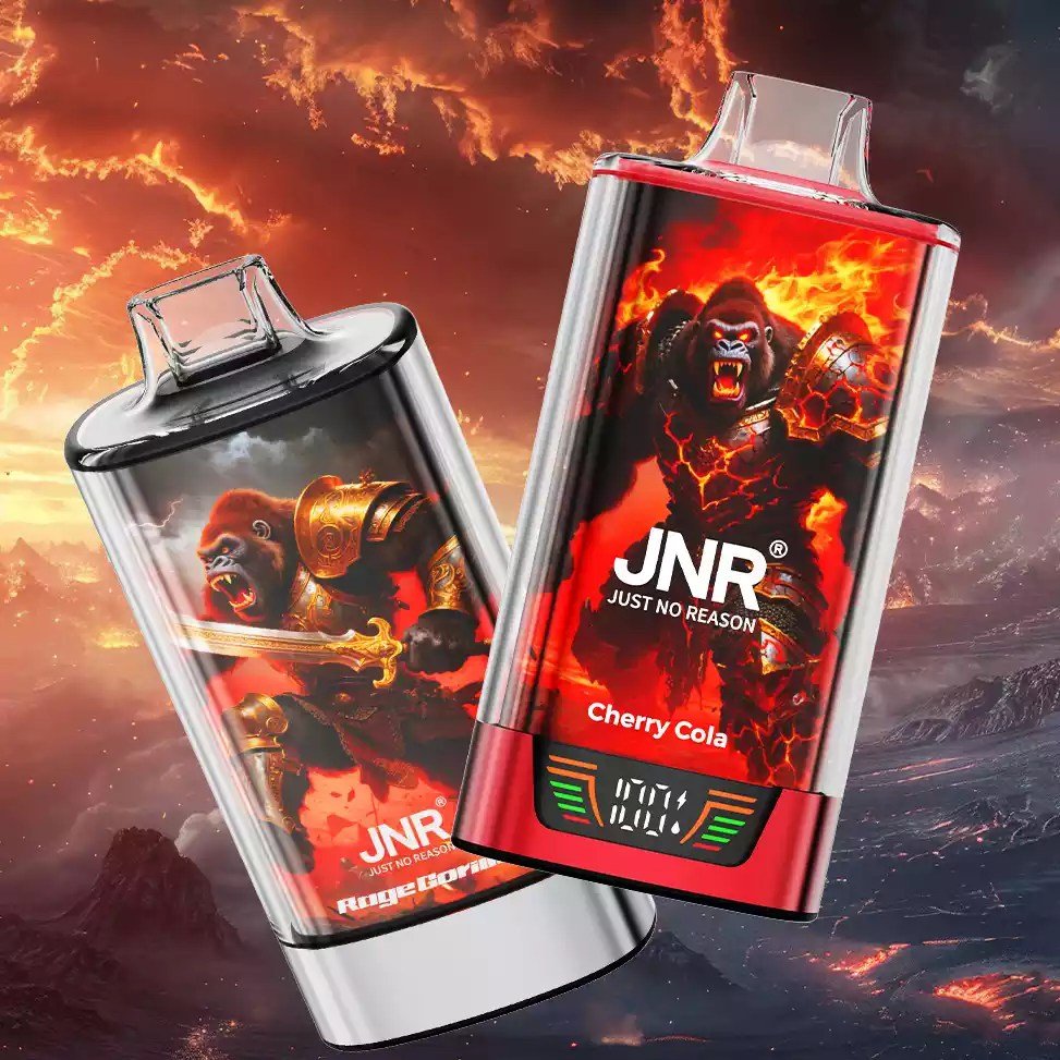 JNR RAGE GORILLA 55K Puffs | dual mesh coil smart screen disposable vape