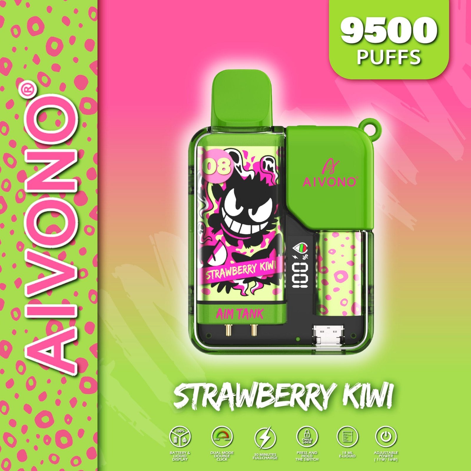 AIVONO AIM TANK 9500 Puffs | 0% to 5% nicotine bulk buy wholesale - Image 8