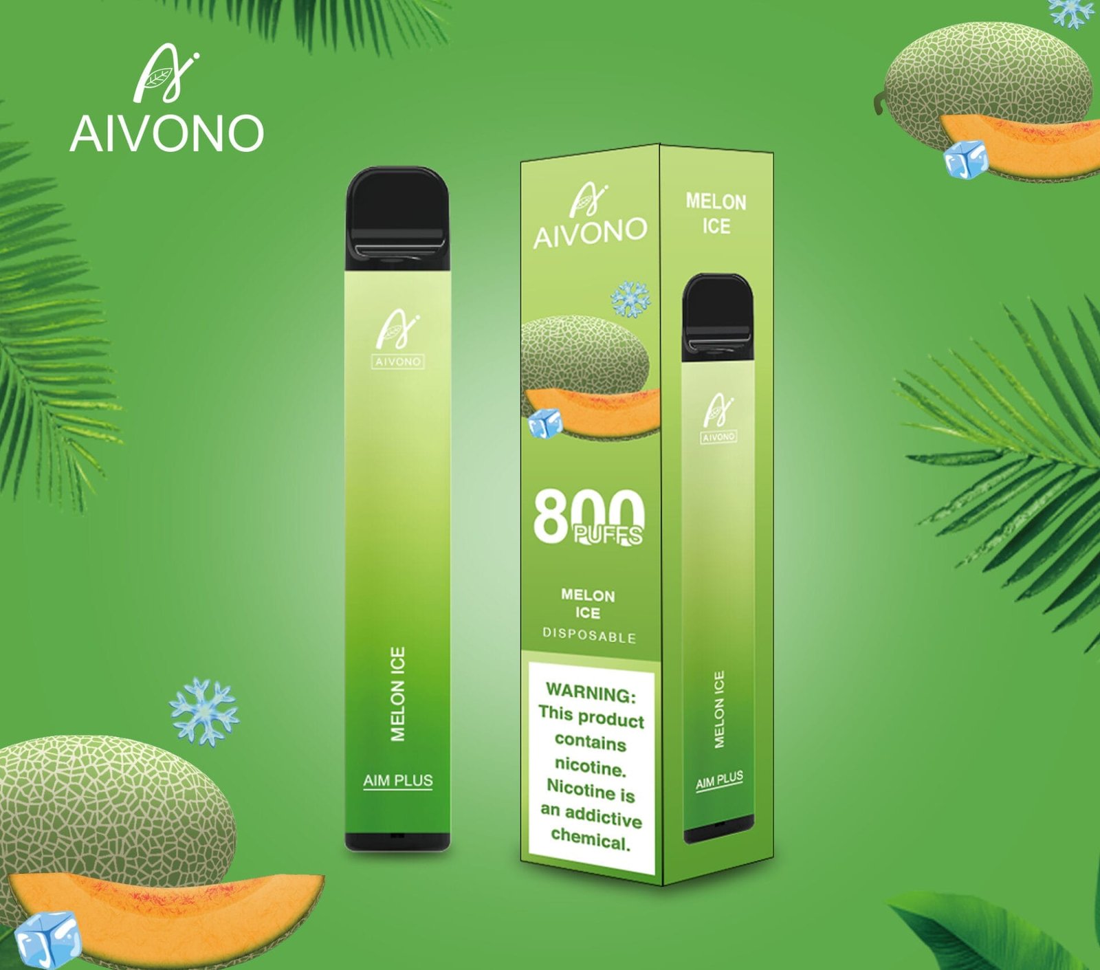 Aivono AIM Plus 800 Puffs | 0%-5% nicotine, 3.2mL, 550mAh, TPD certified, bulk disposable vape - Image 10