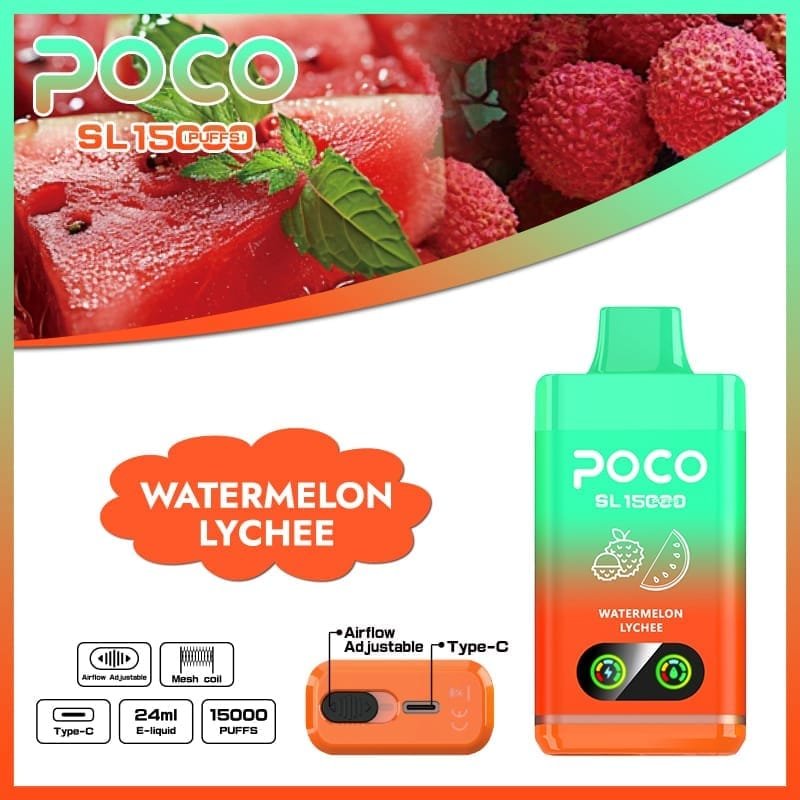 Poco SL 15000 Puffs | adjustable airflow, 0%-5% nicotine, bulk disposable vape - Image 4