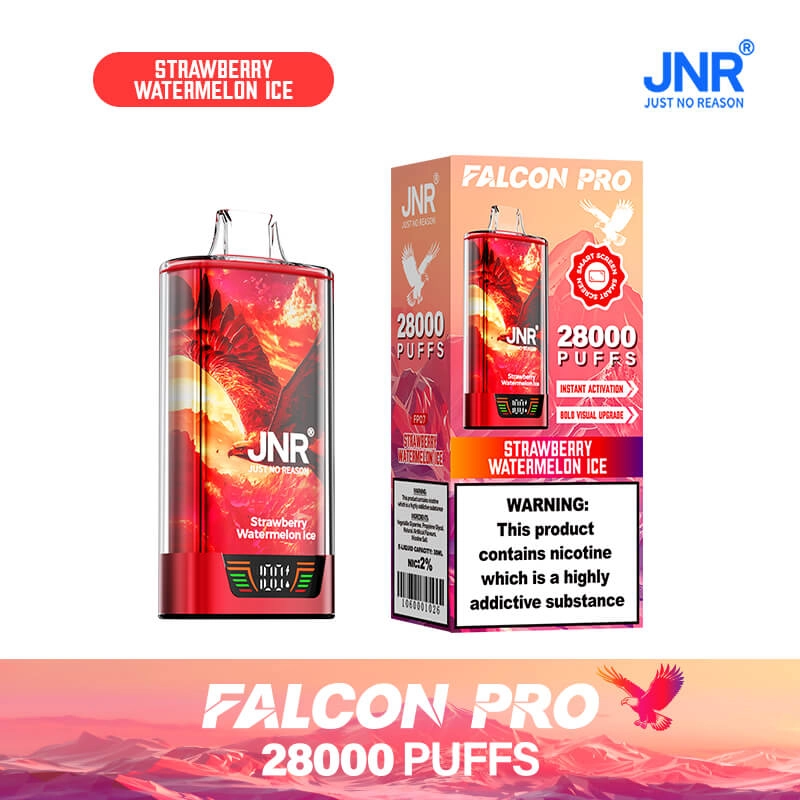 JNR Falcon Pro 28000 Puffs Disposable Vape Strawberry Watermelon Ice Flavor, JNR 28k Puffs Vape EU Wholesale