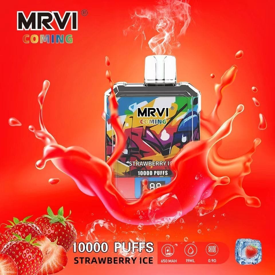 Alternative view of MRVI Coming 10000 Puffs | 0%-5% nicotine, 19mL, 650mAh, power display, bulk disposable vape