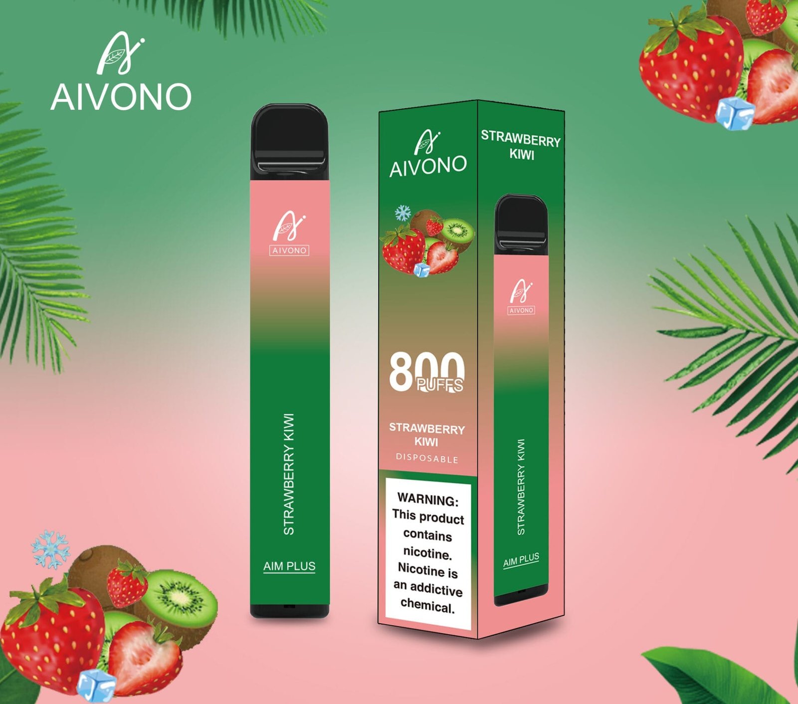 Aivono AIM Plus 800 Puffs | 0%-5% nicotine, 3.2mL, 550mAh, TPD certified, bulk disposable vape - Image 7