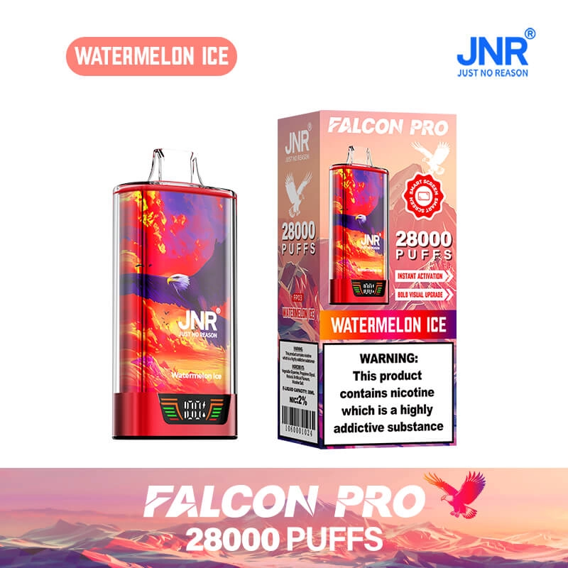 JNR Falcon Pro 28000 Puffs Disposable Vape Watermelon Ice Flavor, JNR 28k Puffs Vape EU Wholesale