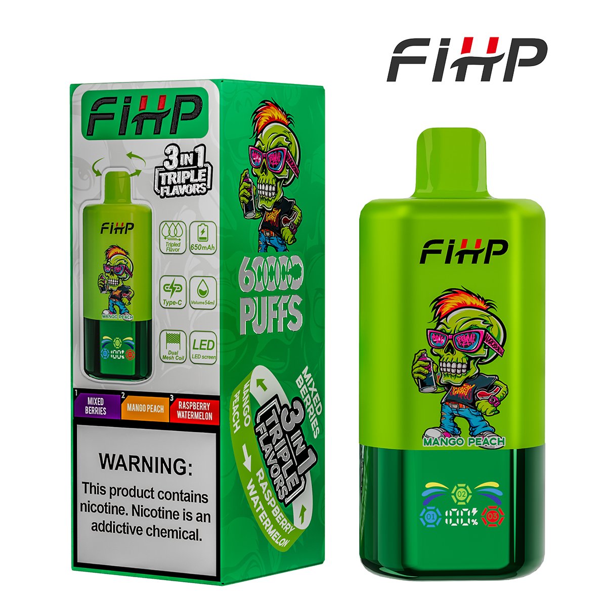 FIHP 60K Triple 3-in-1 | 60000 puffs triple flavor disposable vape wholesale - Image 5