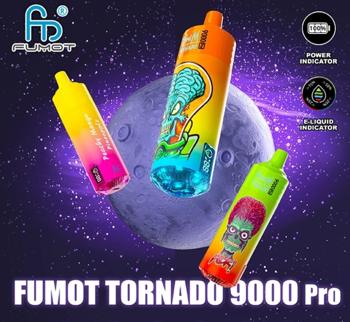 Fumot RandM Tornado Pro 9000 Puffs | 0%-5% nicotine, 18mL, bulk disposable vape