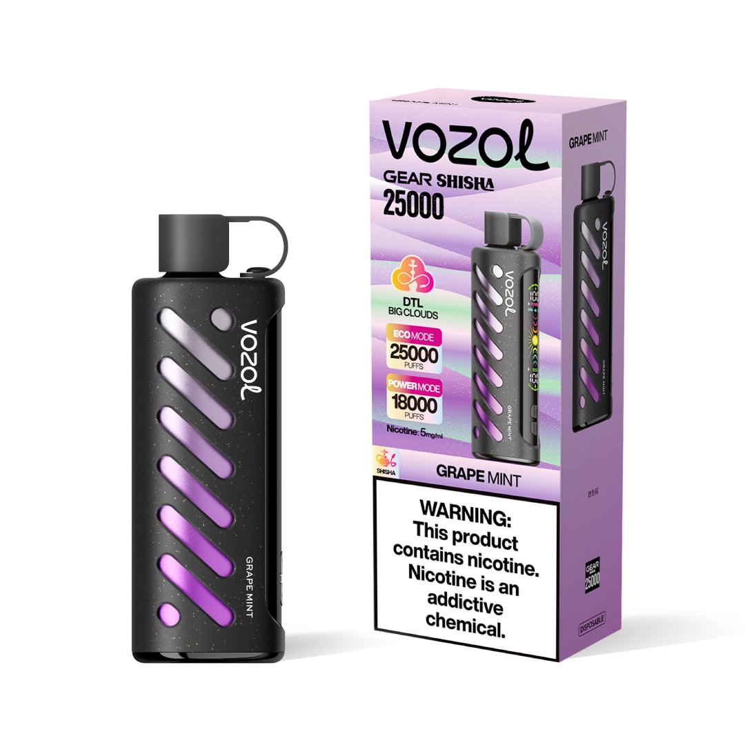Vozol GEAR SHISHA 25000 | 25k dual mode 25000 puffs, smart screen bulk disposable vape