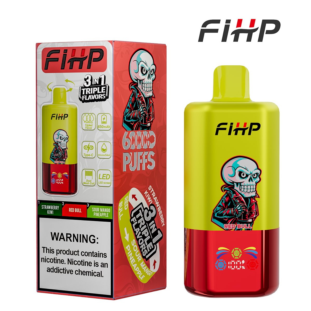 FIHP 60K Triple 3-in-1 | 60000 puffs triple flavor disposable vape wholesale - Image 4