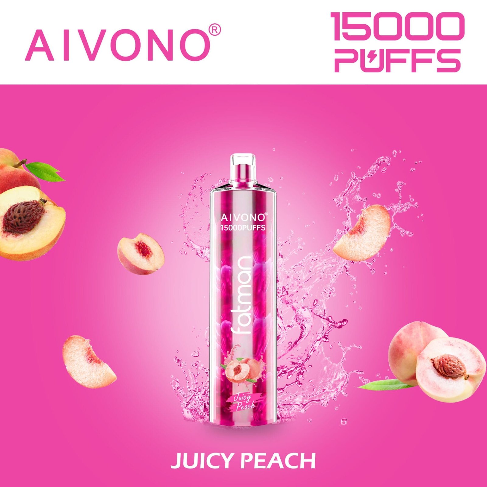 Aivono Fatman Shisha 15000 Puffs | 0%-5% nicotine, 24mL, bulk disposable vape - Image 2