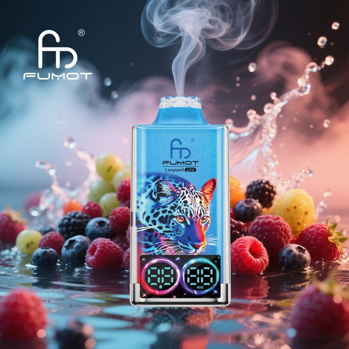 Fumot Leopard 40k | 40000 puffs RGB dual mesh disposable vape wholesale