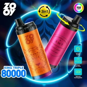 Zooy King Triple 80000 puffs Electronic Cigarette to Poland Zooy 70K 3 In1 Vape 80K Puff 6in1 and Cigarettes 30K Puffs 60K Disposable Vape EU