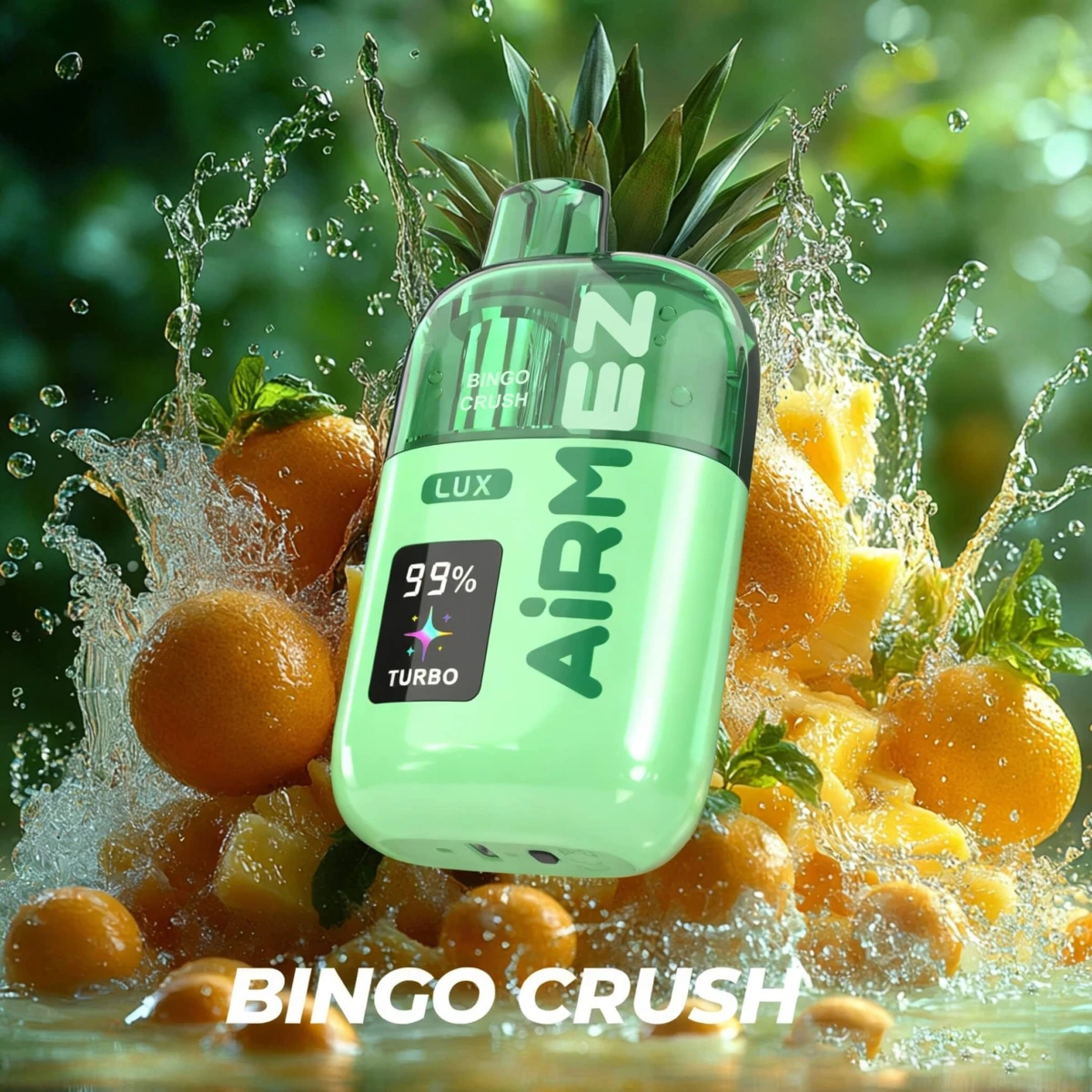 AIRMEZ LUX Disposable Vape Bingo Crush Flavor, Dual Mode LUX/TURBO, Smart LED Display, Type-C Rechargeable, Bulk Wholesale