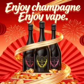 Solaris Champagne 30000 Puffs LED Light Bottle 30K Disposable Vape