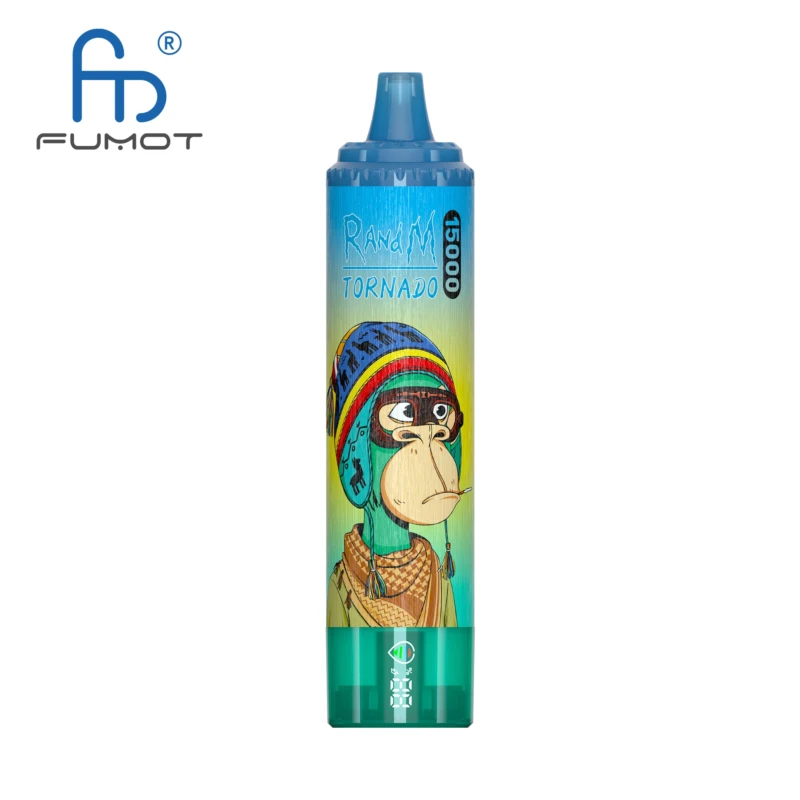 FUMOT RandM Tornado 15000 puffs disposable vape fresh mint flavor with digital screen