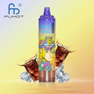FUMOT RandM Tornado 15000 puffs disposable vape cherry ice flavor with digital display