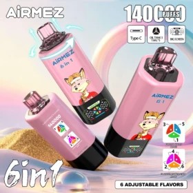 Airmez Fox 140K Puff 140000 Vaper Bottle Disposable Vape and Cigarettes Car Merrymi Vape Pen EU Warehouse Electric Cigarette