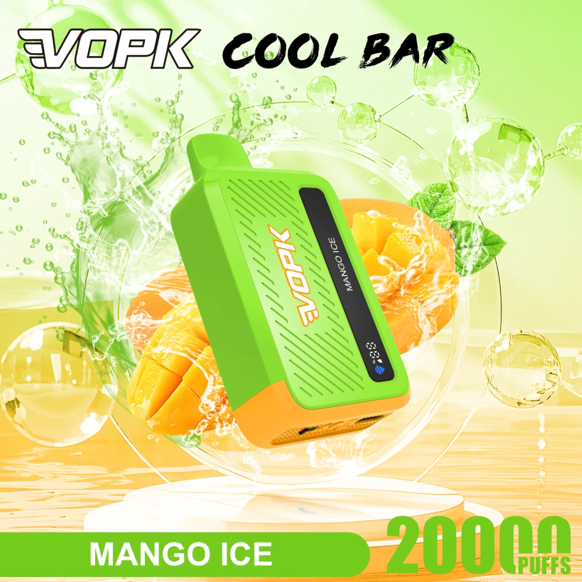 VOPK Cool Bar 20000 Puffs Disposable Vape Berry Grape Flavor, 2% 5% Nicotine Rechargeable Vape