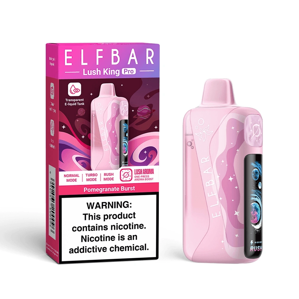 Pink ELFBAR Lush King Pro 40000 Pomegranate Burst disposable vape